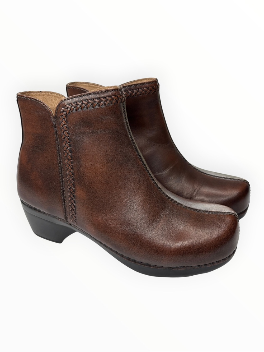 Dansko Womens Scout Ankle Boots Booties Size EU 39 US 8.5 / 9 Brown Leather New